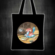 PORYGON PLAYS THE GAMEBOY (POKEMON) Printed tote bag canvas
