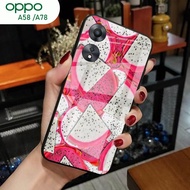 [A45] Oppo A58 Case A78/ - Oppo A58 Glitter Glass Softcase A78/ Oppo A58 Mobile Phone Case A78/ - Op