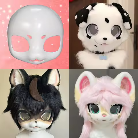 Furry Kigurumi Base Mask Fursuit Cosplay Kig Mask Fursuit Accessories Cosplay Resin Kigurumi Mask