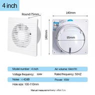 (220V) ที่ระบายอากาศกระจกห้องน้ำในครัวเรือนทั้งพัดลมบ้าน6/4นิ้วติดผนังห้องน้ำทรงกลมทรงพลังทั้งพัดลมบ