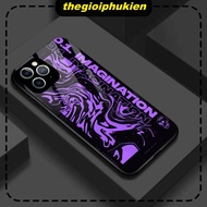 Purple imagination glass iphone case for iphone 6/7/8/plus/x/xr/xs/11/12/13/14/pro max - k526