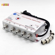 HanxiBeauty CATV HD Signal Splitter 20DB Gain Digital TV Antenna Signal Amplifier Booster 2-8 Way fo