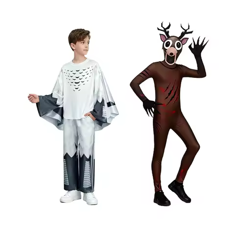 99 Nights Forest Deer Children Cosplay Outfit 3D Print Halloween Owl Cosplay Carnival Horror Game Dr