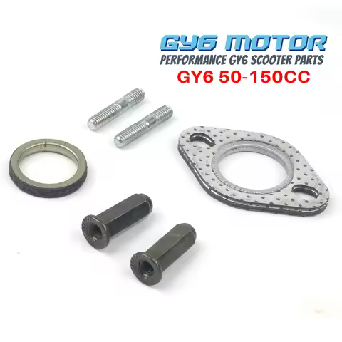 Motorcycle Exhaust Gasket For KYMCO SYM GY6 50-150cc Scooter Engine Exhaust Pipe Screw Kit Exhaust P