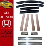 ชุดแต่ง Jazz 2008-2014 กันสาดสีดำเสากลางประตูชายบันได Jazz GE