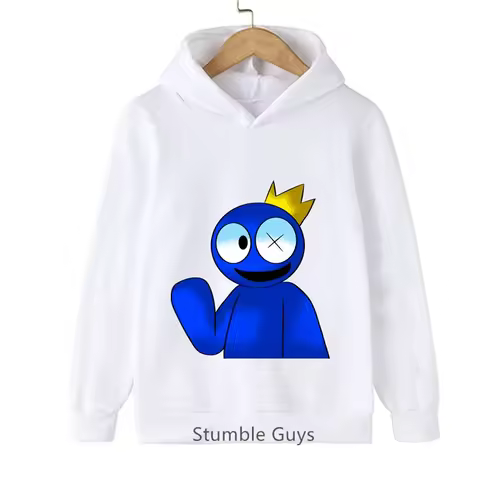 Kids High Quality Roblox Hoodie Spring Autumn Rainbow Friends Sweatshirt