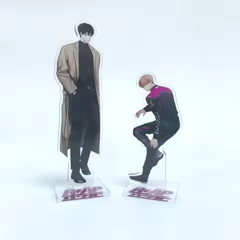 Non Zero Sum Racing to Another Pink Racer & Partner Acrylic Stand Merch BL Yaoi Manhwa Key Chain Ani
