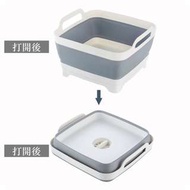 多功能可折疊水槽瀝水籃 加厚塑料廚房洗菜籃子 水果收納筐洗菜盤