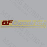 BF Goodrich Tires Red and White of Text Stickers