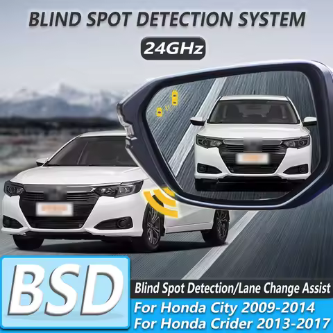 BSD Automotive Assisted Parking Sensor Rear View Mirror Blind Spot Detection System For Honda City 2