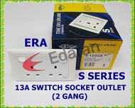ERA S-13/2GS 13A X 2G SWITCH SOCKET OUTLET