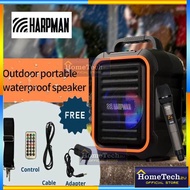 HARPMAN Portable Speaker 6.5 inch wireless 15W Speaker Box PA System With Handheld Wireless Mic Blue