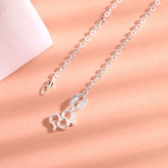 Pure Silver 999 Cross Necklace Sterling Silver Factory Direct Supply Wholesale Plain Chain 0-Charact