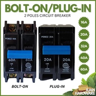 Plug-In / Bolt-On Mini Circuit Breaker 15A 20A 30A 40A 60A Screw Type Miniature Safety Breaker