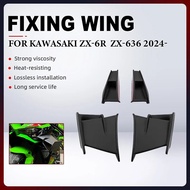 For KAWASAKI ZX-636 ZX636 ZX-6R ZX 6R ZX6R 2024- Motorcycle Fixed Wing Spoiler Aerodynamic Winglet W