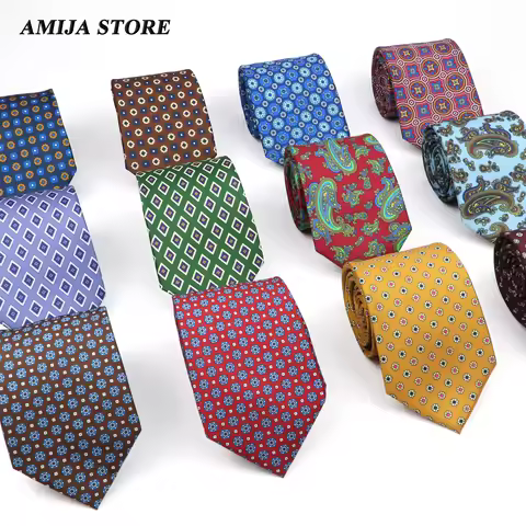 Super Soft Silk Tie Wedding Accessories Gift For Men Red Blue Colorful Floral Necktie Casual Man's N