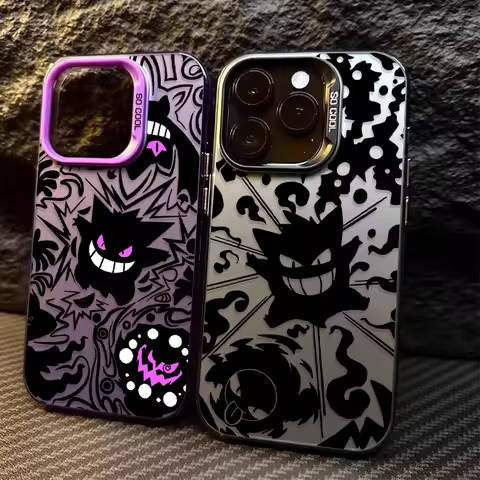 Cool P-Pokemon Gengars Matte Hard Case for iPhone 16 16E SE4 15 14 13 12 11 Pro Max XS X XR Plus 8 7