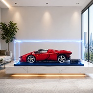 LEGO 42143 Ferrari Daytona SP3 Acrylic Display Case with LED Lights | Dustproof Transparent Display 