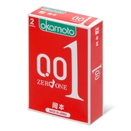 Okamoto 0.01 Hydro Polyurethane Condom 2's Pack PU Condom (Defective Packaging)