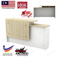 🇲🇾 🔥Local Supplier🔥 5/6 Feet Reception Cashier Counter Wooden Office Furniture L Shape Table / Meja 