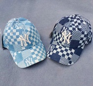 💜紫鑽認證💜全新 🏆 MLB 牛仔棋盤格 男女同款 棒球帽 鴨舌帽 Unisex baseball caps and peaked caps