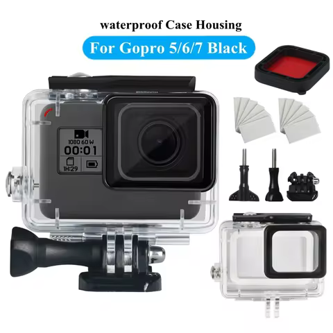 45m Underwater Waterproof Case for GoPro Hero 7 6 5 Black Diving Protective Housing Mount for Go Pro