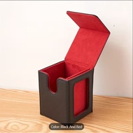 PU Leather Magnetic Card Storage 100+ Toploader Box Card Case - Pokemon TCG Deck Holder Trading Card
