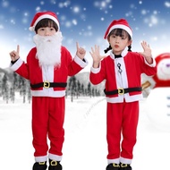 Christmas Performance Outfit for Kids Boys and Girls Santa Claus Theme Costumes for Preschool Shows
