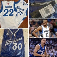 Wiggins/ Curry 聖誕草寫系列球衣NBA 稀有Adidas