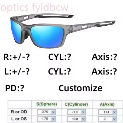-100 -125 Sports Glasses Customized Myopia Prescription Sunglasses Male Sun Glasses Men Polarized Su