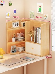 全城熱賣 - 桌面置物架 桌上轉角書架 學生書桌簡易書櫃 工位收納架 宿舍儲物架子