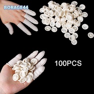 BORAGE44 100PCS Finger Cots Disposable Natural Latex Protector Gloves
