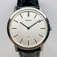 🇯🇵 Seiko Chariot 精工 古董錶 稀有白色布面紋 超薄 機械錶 手動上鍊 時計 手錶