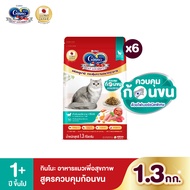[ใหม่! เลือกรสชาติได้][ยกลัง] Ginno Dry Health กินโนะ อาหารเม็ดแมวสูตรสุขภาพ 1.3Kg. (6 แพ็ค)