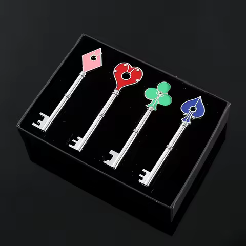 New Residents Evils RPD Square Keychain Plum Heart Design Keyring for Men Umbrella Corporation Key H