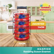 Rantang Maspion  Enamel Kedaung 4 Susun 16 cm Biru