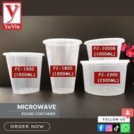 Microwave Round Container/FC1000B/FC1200/FC1500/FC1600/FC1800/FC2300 Bekas Pakai Buang Bulat Felton