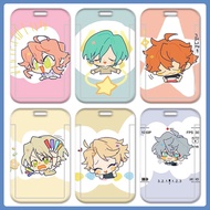 Anime Ensemble Stars Q VersionCustom Student School ID Card Employee Work ID Card Holder MRT Card Bus Card Cover with Lanyard Neck Strap