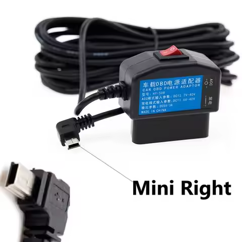 5V 3A Mini Micro type-c 3pin Dash Cam Parking Monitoring Hardwire Kit OBD Step Down Power Cable Adap