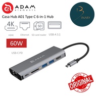 Adam Elements Casa Hub A01 PD 60W Type-C 6 in 1 USB 3.1 Multi Function Hub