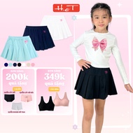 Barbie HTKIDS pleated skirt made of BC GEN surplus fabric, 4-way cotton with good elasticity for gir