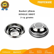 Single basket 58mm Portafilter basket single 58 mm non-pressurized single basket 58 mm basket no pre