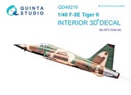 ㊣ Quinta Studio 1/48 F-5E Tiger 台灣戰機 AFV戰鷹 3D立體浮雕水貼 QD48219