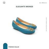 LA BELLA  รองเท้าคัชชูหนังแกะ รุ่น ELEGANTE BRONZE - BLACK