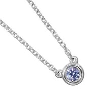 Tiffany & Co. Color by the Yard 藍色項鍊，925 純銀鑲嵌彩色寶石，約 1.64 克，女士 [二手]