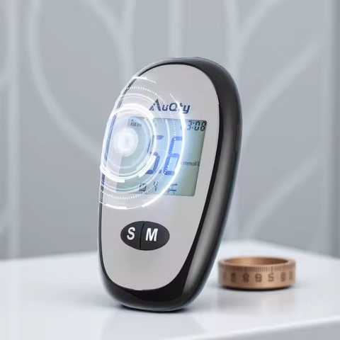Blood Glucose Meter With Individually Wrapped Glucose Test Strip Glucometer Kit Blood Sugar Monitor 