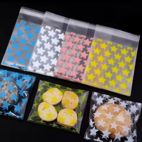50-100pcs Star Self-adhesive Bag Essential Packaging Bag For Card Packaging Card Sleeve Gift Packagi