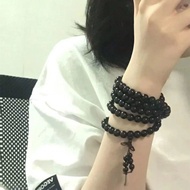 【Shipment within 24 hours‌】Zen Meditation Beads Black Ebony Wood Bracelet 8108 Mala Beads Unisex Chi
