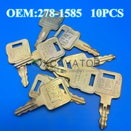 10Pcs 5P8500 CAT Steel Ignition Key for Caterpillar Heavy Equipment Excavator