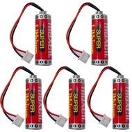 (5 Pack) MAXELL ER6C AA 3.6V 1800mAh PLC Battery for FX F2-40BL with Plug